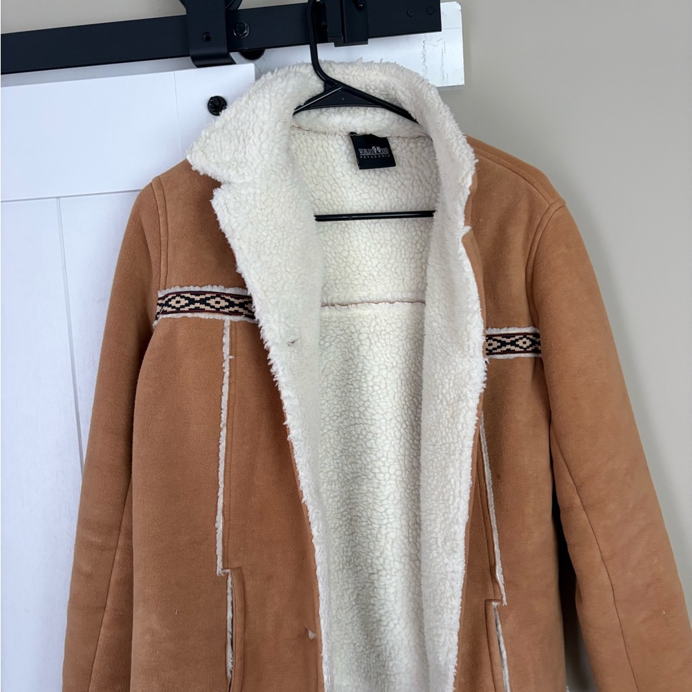 Patagonia Tan Teddy Jacket with Sherpa Lining